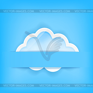 Blue background with cloud - vector clip art