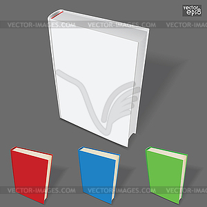 Book template with color variations - vector clip art