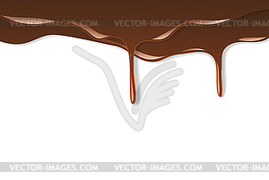 Melted chocolate dripping - vector clipart