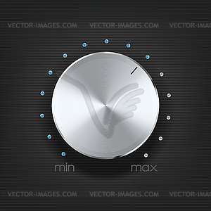 Volume icon on dark - vector clipart