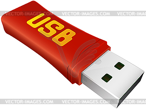 Usb flash card - vector image