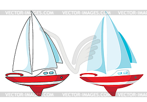 Yacht set - vector clipart