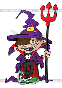 Wizard boy - vector clip art