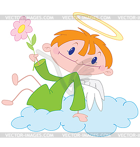 Angel boy - vector clipart