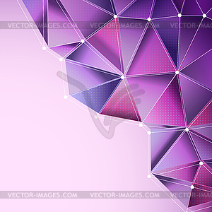 Abstract purple background with polygonal design - vector image