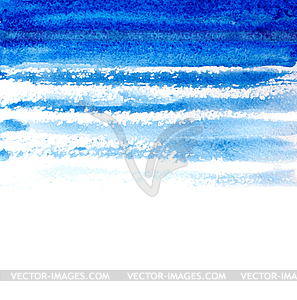 Blue watercolor brush strokes background - vector clipart