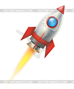 Flying rocket - royalty-free vector image