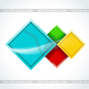 Infographic template with rhombus shapes. business - vector image