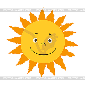 Young sun smile - vector clipart