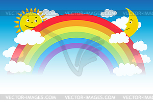 Vector illustration of a rainbow  - vector EPS clipart
