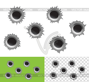 Bullet holes - vector image