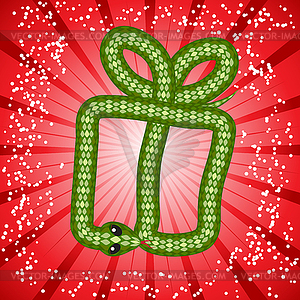 Cute snake (symbol of 2013 year) - vector image