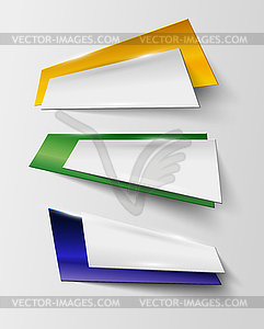 Abstract geometric banner in Brazil color - - vector clip art