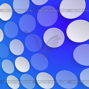 White circles on blue background - - vector clip art