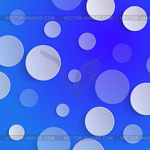 White circles on blue background - - vector clip art