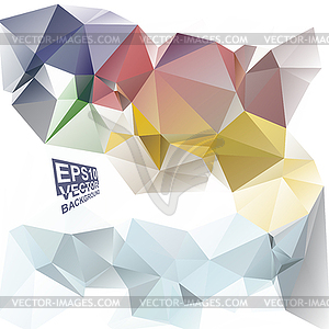 Multicolor Design Templates. Geometric Triangular - vector clip art