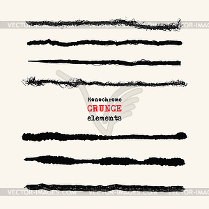 Grunge brushes - vector clip art