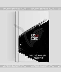 Black abstract design - vector image