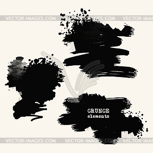 Grunge brushes - stock vector clipart