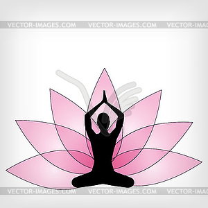 Abstract yoga background - vector image