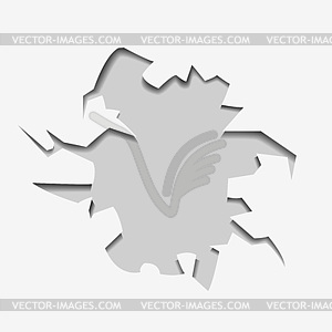 Abstract hole with text - vector clip art