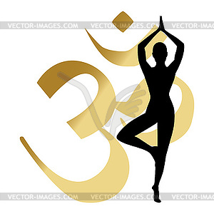 Abstract yoga background - vector image