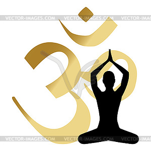 Abstract yoga background - vector image