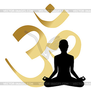 Abstract yoga background - vector clipart