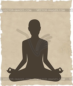Абстрактной медитации люди фоне - векторный рисунок