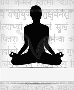 Abstract yoga background - vector image