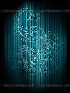 Background with peacock - vector clip art