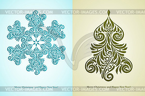 Christmas Greeting Cards - vector image
