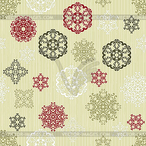 Seamless pattern with Paper Cut Snowflakes - vector EPS clipart