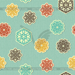 Seamless pattern with Highly Detailed Paper Cut - vector image