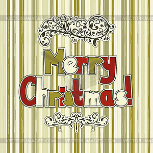 Christmas Greeting Card - vector image