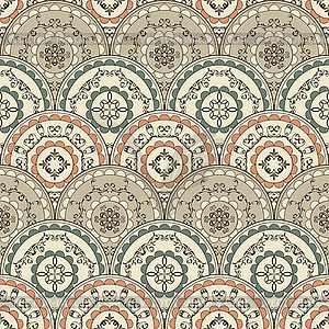 Seamless Vintage Oriental Pattern - vector clipart