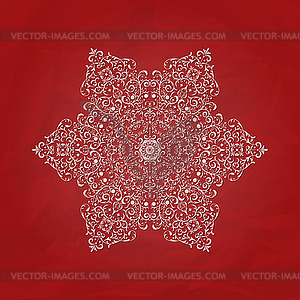 Lacy Napkin on Crumpled Paper - vector image