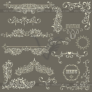 Lacy Vintage Design Elements - vector clip art