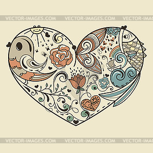 Allegorical l Heart - vector clipart