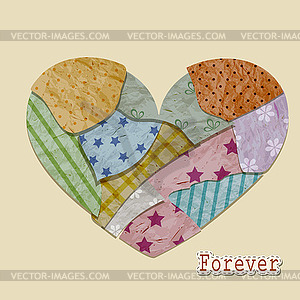 Vintage Valentine`s Card - vector clipart