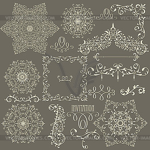 Lacy Vintage Design Elements - vector clipart