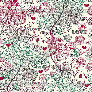 Seamless Spring Pattern - vector clipart