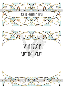 Art nouveau style background - royalty-free vector clipart