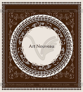 Art nouveau design floral design - vector clipart