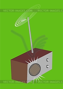 Antique radio  - vector image