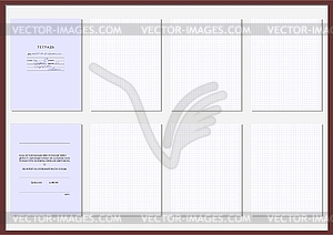 Exercise book on arithmetic - vector clipart