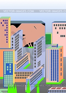 Part of the city - vector clipart