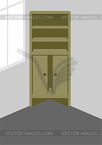 Угловой шкаф - изображение в векторе