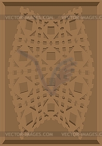 Carved pattern on cardboard  - vector image