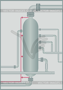 Колонка из трубопровода - клипарт в векторном виде